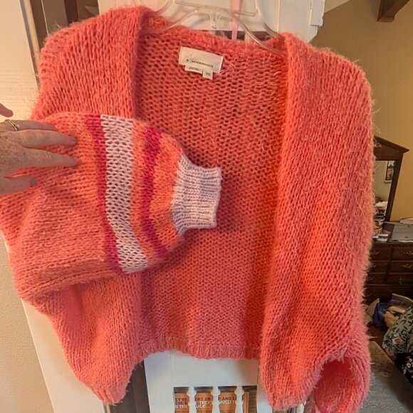 💕 By Anthropologie Stripe-Sleeve Cardigan Sweater - Picture 6 of 10